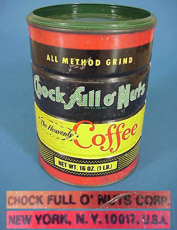 US WWII, Coffee Chock Full o´Nuts, empty, very good condition