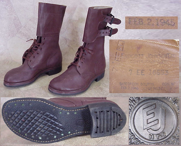 US WWII, Footware Buckle Boots Endicott 1945, very good condition