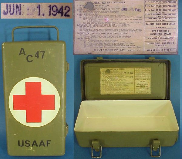 US WWII, First Aid Kit USAAF, very good condition