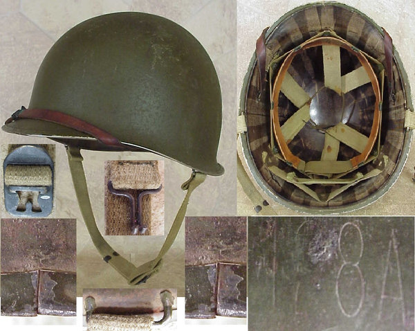 US WWII, Helmet M1 FS FB A Gasque & Helmet M1 FS FB A Liner Firestone