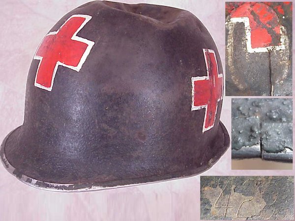 US WWII, Helmet M1 Medical, condition see picture