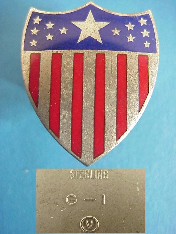 US WWII Crest Adjudant General Department 03 Sterling