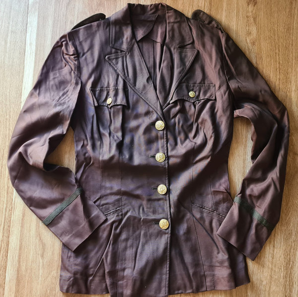 U.S. WWII WAC Officer Womens Class A Jacket summer chocolet brown rare in overall really good condit