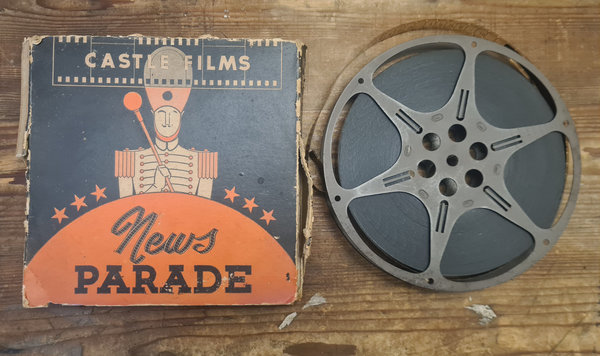 U.S. WWII 16mm Film Roll "News Parade" in good Condition