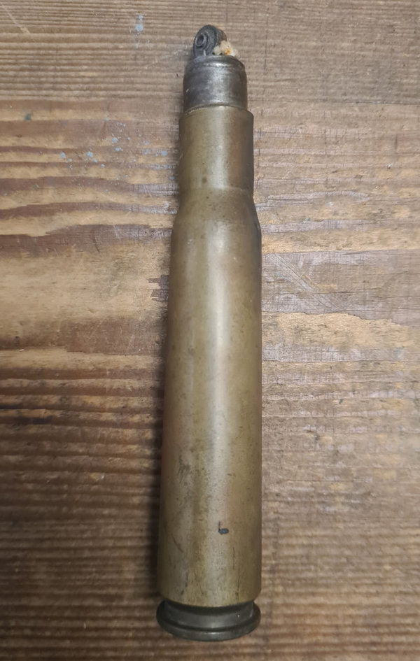 U.S. WWII original Trench Art Lighter from shell of a Cal.50 dated 1942. Very nice condition