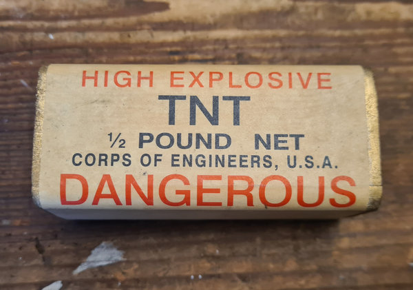 U.S. WWII TNT Block 1/2 Pound Reproduction in nice condition 