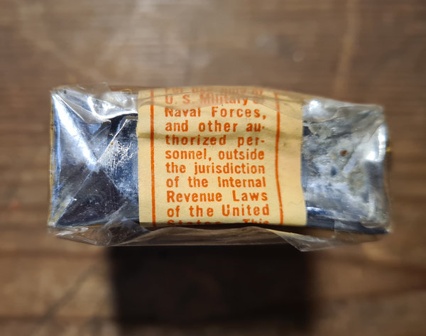 U.S. WWII Philip Morris Cigarettes, full, unopened and plastic wrapped.
