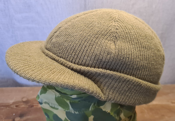 U.S. WWII Jeep Cap Wool Knit Beanie Good Reproduction in top condition ! One size fits all