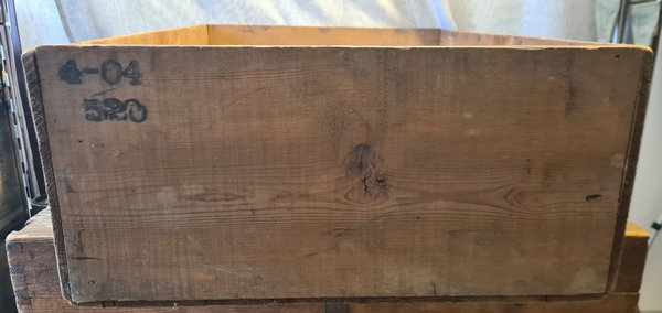 U.S. WWII original wooden crate Dated June 1944 D-Day item... the crate is for dry milk 5 Pound tins