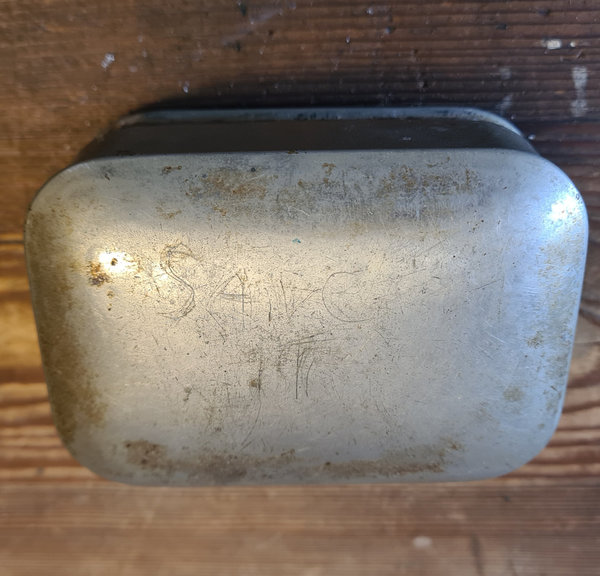 U.S. WWII original Soap Stainless Steel Box Army. Very good condition