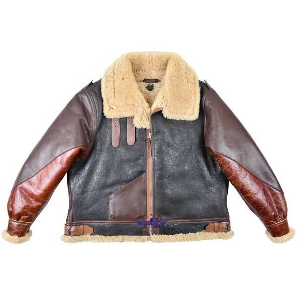 FiveStar Leather Repro of TYPE B3 DWG.NO.33H5595 A.C.CONTRACT NO.W535 ac-1943 two tone Sheepskin