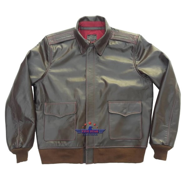 FIVESTAR LEATHER A2 Repro 1939 Werber Sportswear Military Flight Horse Hide Leather Jacket