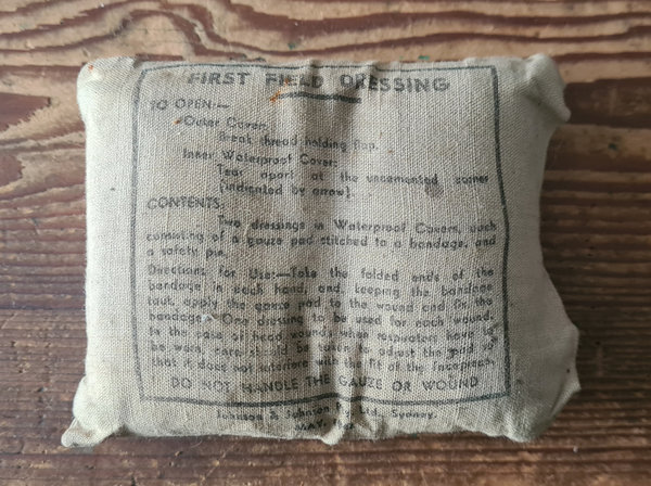 British WWII genuine First Aid Dressing in very good conditition. Dated May 1943